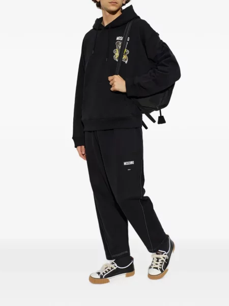 Ursuleț de pluș hanorac cu glugă Moschino negru