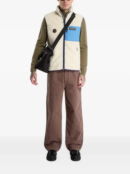 Vestă Napapijri din fleece alb