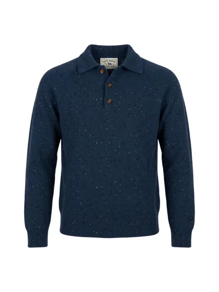 Sweter Mc2 Saint Barth wełniany niebieski