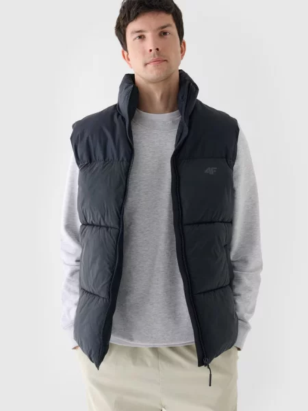 4F Vestă elegantă negru