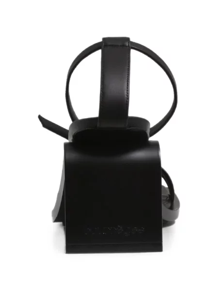 Sandale Courreges din piele negru