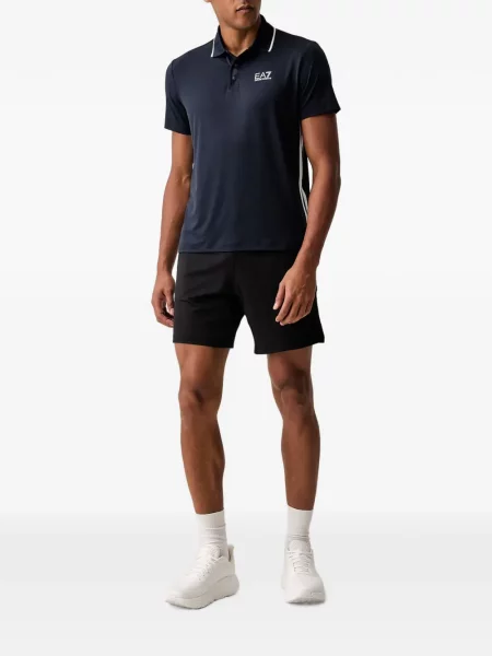 Ριγέ polo Ea7 Emporio Armani με σχέδιο μπλε