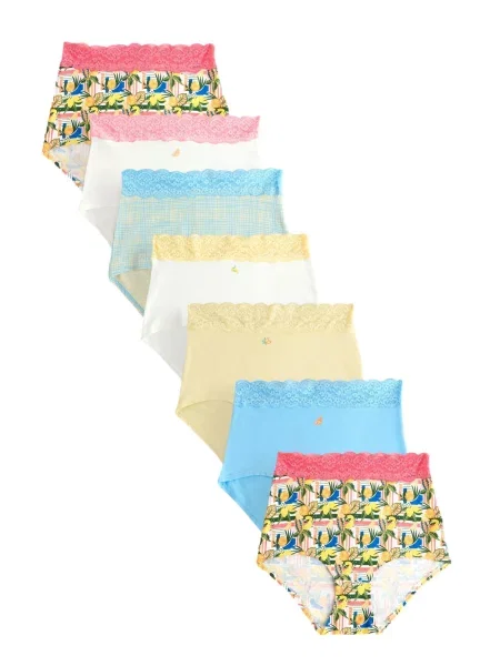 Next Slip azuriu / galben / galben deschis alb