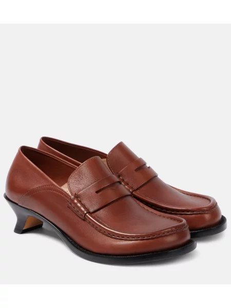 Pantofi loafer Loewe din piele maro