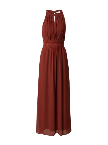 VILA Rochie de seară roşu închis maro