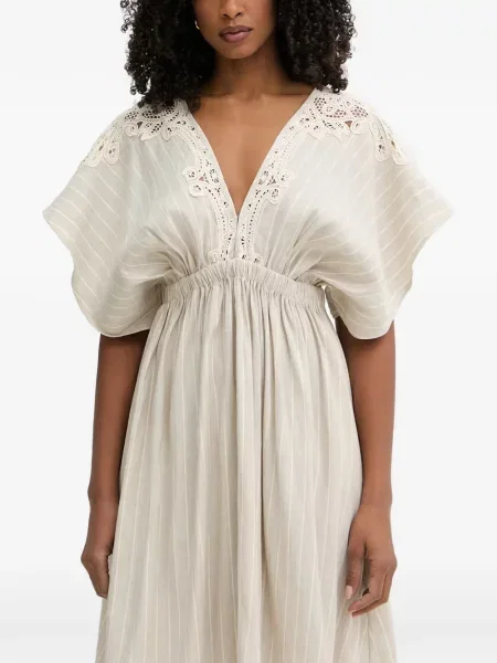 Rochie mini Twinset cu dungi din dantelă