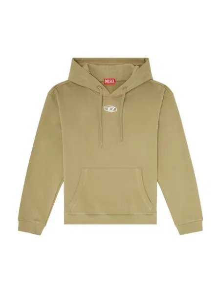 Bluza z kapturem Diesel z kapturem beżowa