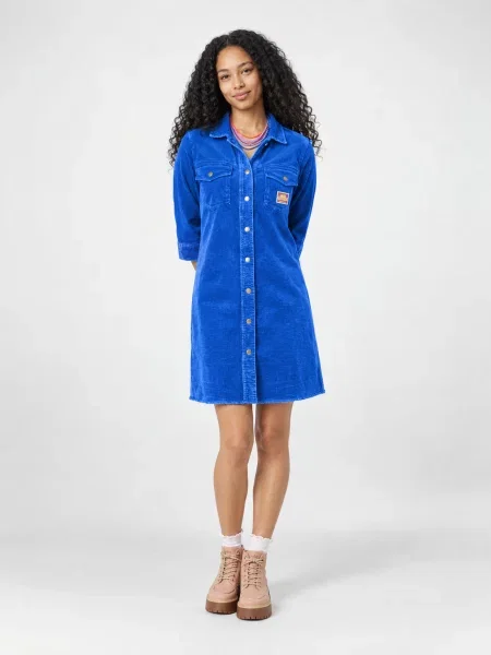 Rochie Freeman T.porter de catifea albastru