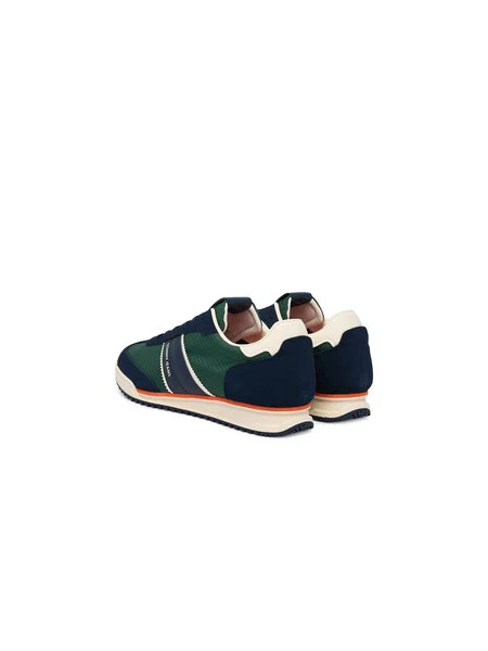 Tommy Jeans Sneakersy Tjm Retro Runner Cleated Winter Tmavomodrá zelená