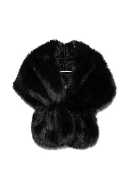 Fular Zoe Paris cu blană negru