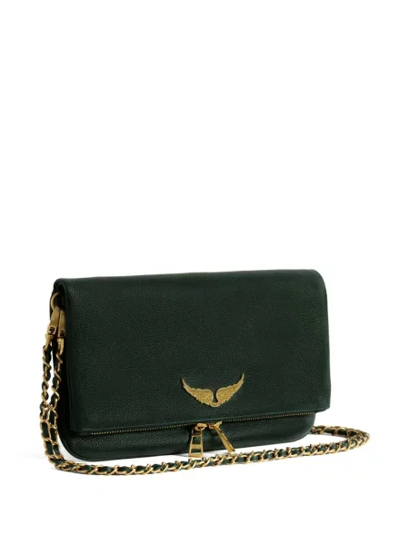 Geantă plic Zadig&voltaire din piele verde