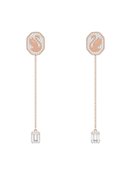 Kolczyki Swarovski różowe
