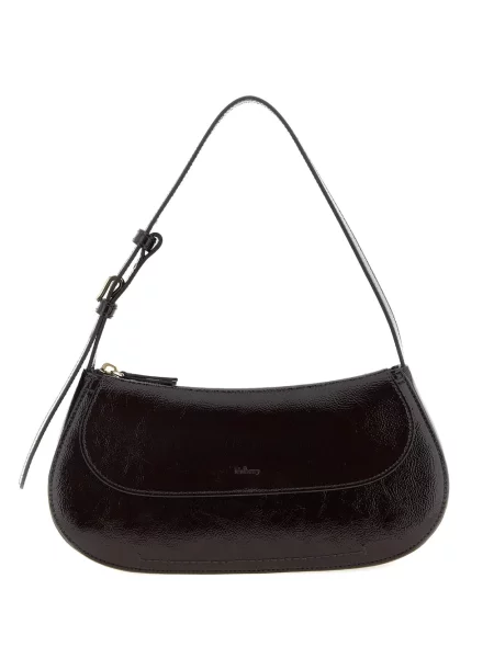 Geanta de piele Mulberry din piele violet