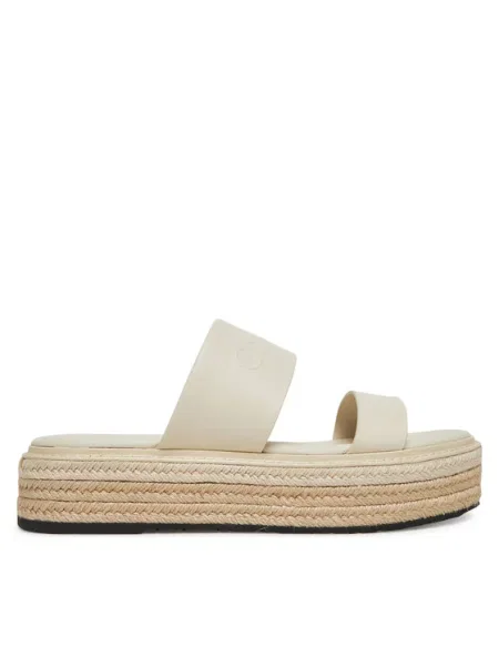 Calvin Klein Еспадрили Flatform Wedge Slide He Екрю