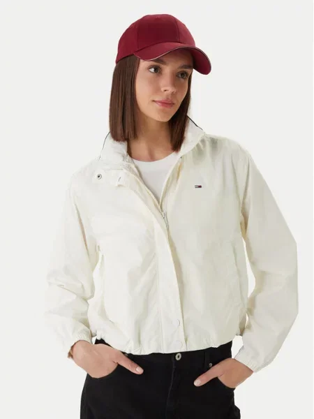 Tommy Jeans Μπουφάν μεταβατικό Essential Εκρού