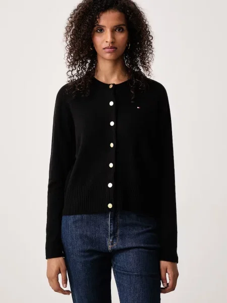 Tommy Hilfiger kardigan dámský vlněný černý