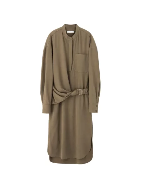 Cu centură rochie midi Iro maro