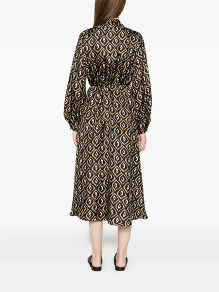 Rochie midi Max Mara cu imagine de costum negru