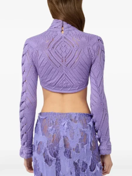 Decupat pulover Roberto Cavalli violet