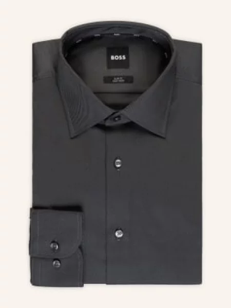 BOSS Košile Hank antracitová šedá