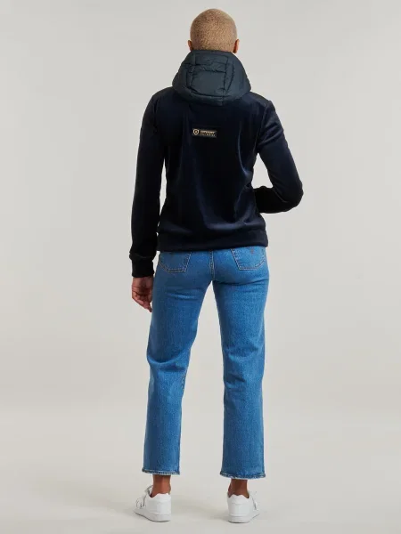 Bunda Superdry s kapucňou modrá