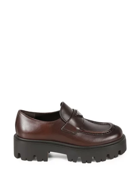 Pantofi loafer Prada din piele maro