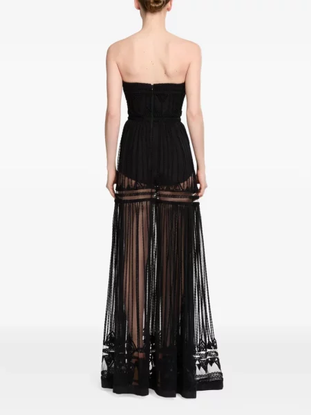 Rochie maxi Elie Saab fără bretele negru