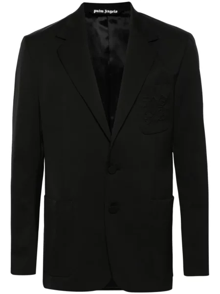 Sacou Palm Angels din țesătură twill negru