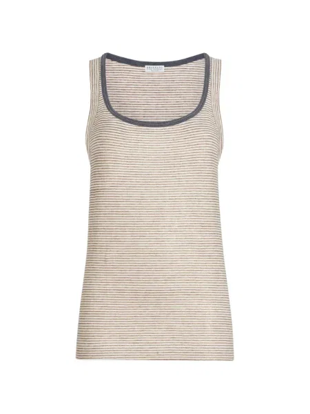 Top Brunello Cucinelli de in cu dungi maro