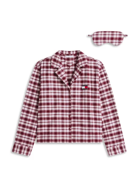 TOMMY HILFIGER Pyžamo Heritage tmavě červená bílá