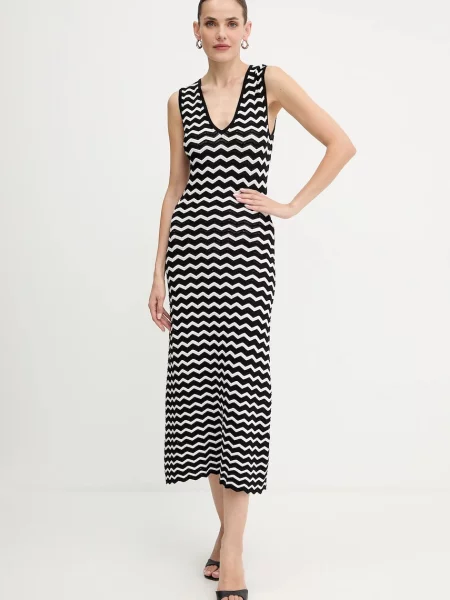 Morgan rochie maxi mulată RMUSHA negru