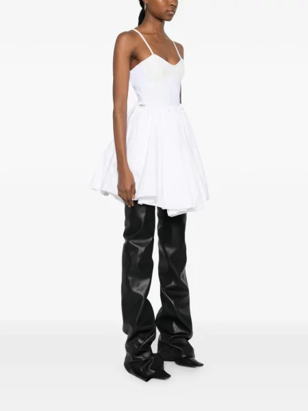 Cu peplum rochie mini The Attico de costum alb