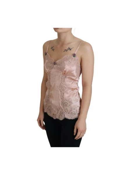 Top Dolce And Gabbana bez rękawów różowy
