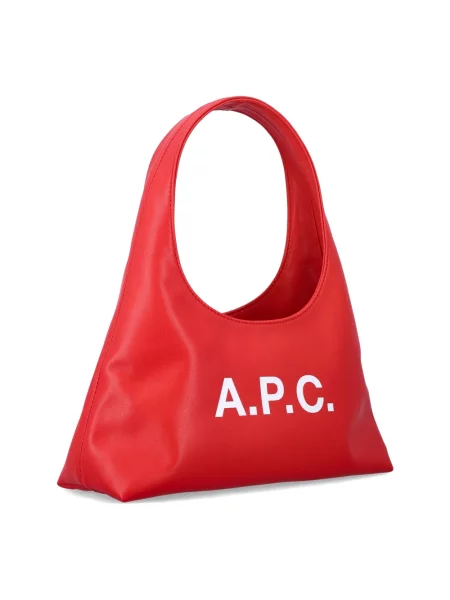 Torebka hobo A.p.c. skórzana czerwona