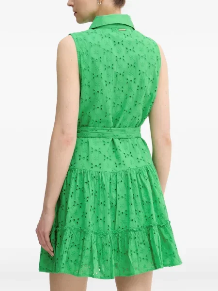 Rochie mini Lola_casademunt cu broderie verde