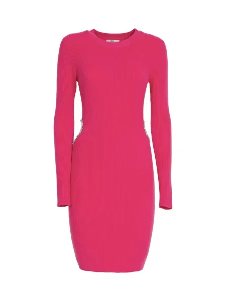 Influencer Úpletové šaty pink