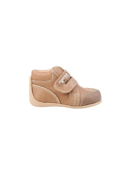 Pantofi Angelitos cu velcro maro