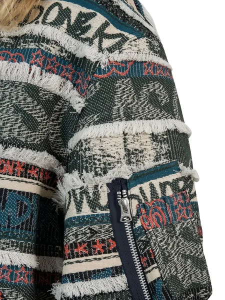 Geacă bomber Sacai din jacard albastru