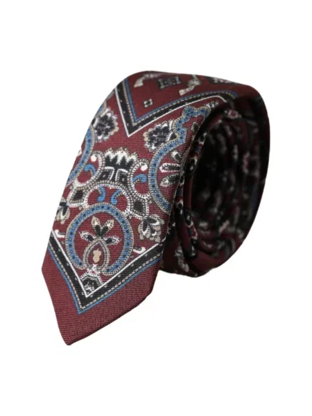 Jedwabny krawat Dolce And Gabbana czerwony