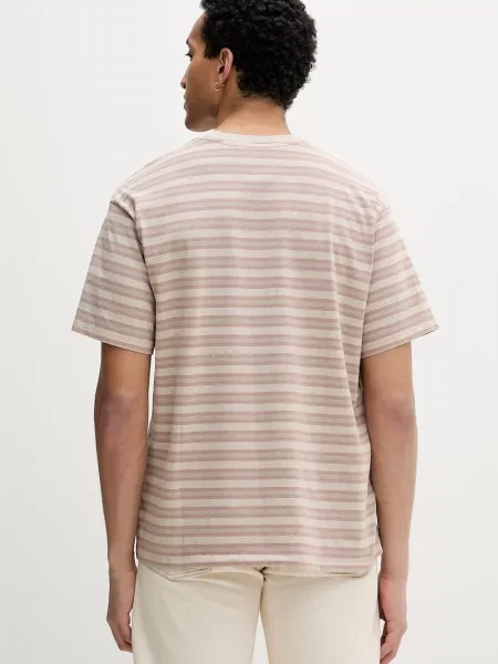 T-shirt krój regular fit z bawełny Levi's beżowa