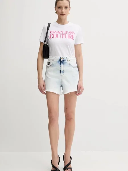 Versace Jeans Couture Szorty Kobieta Spodnie niebieski