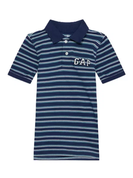 GAP Tricou bleumarin / albastru deschis alb