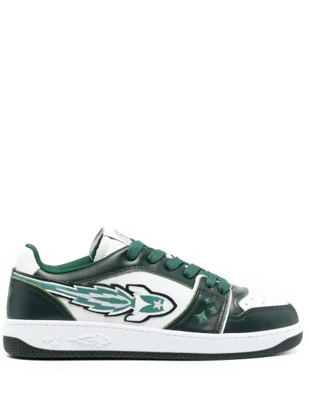 Sneakerși Enterprise Japan cu șireturi din dantelă alb
