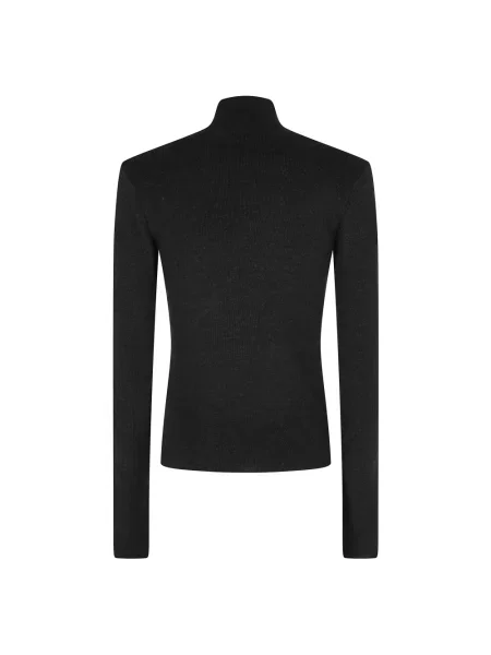 Sweter z golfem Ganni wełniany czarny