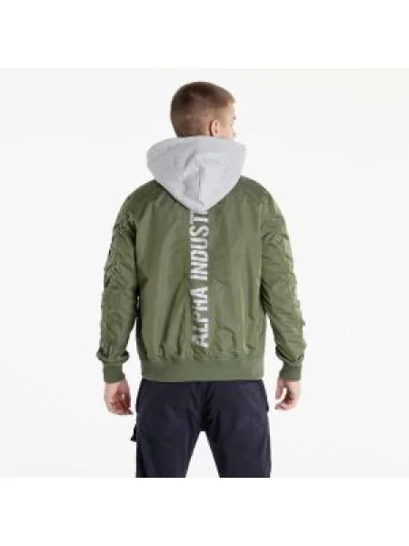 Bunda Alpha Industries s kapucí zelená