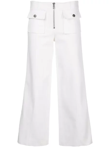 Cropp blugi evazați Cinq A Sept alb