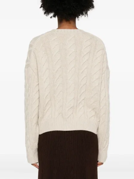 Cardigan Eric Bompard tricotate cu decolteu rotund