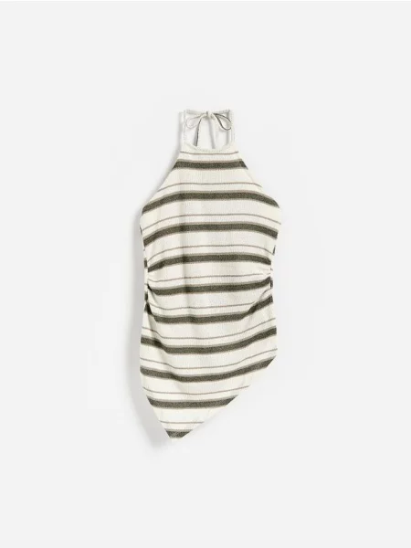 Reserved Top asimetric multicolor