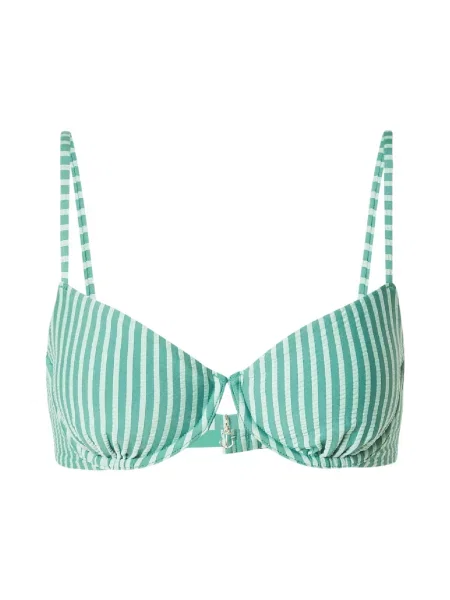 Abercrombie & Fitch Bikini felső türkiz fehér