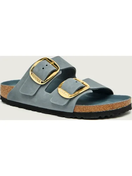 Birkenstock șlapi de piele Arizona Big Buckle albastru